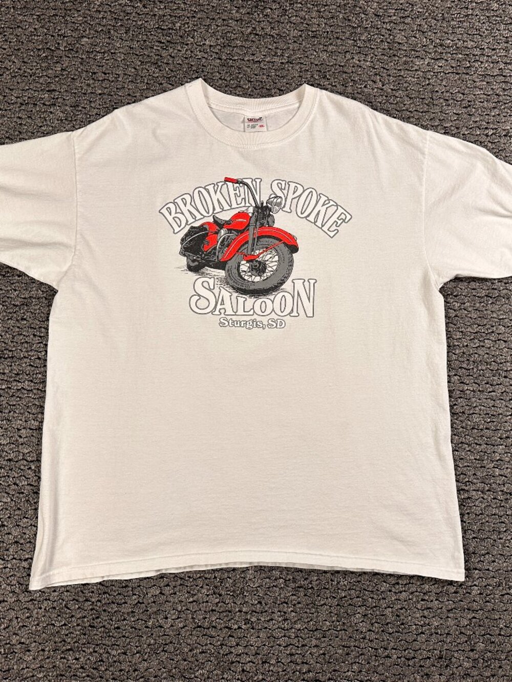 Vintage 90s Sturgis Biker Rally Broken Spoke Saloon Harley T-Shirt Adult XL